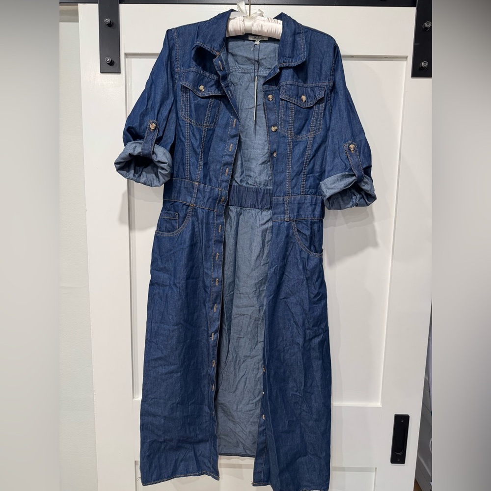 Denim Button Up Dress